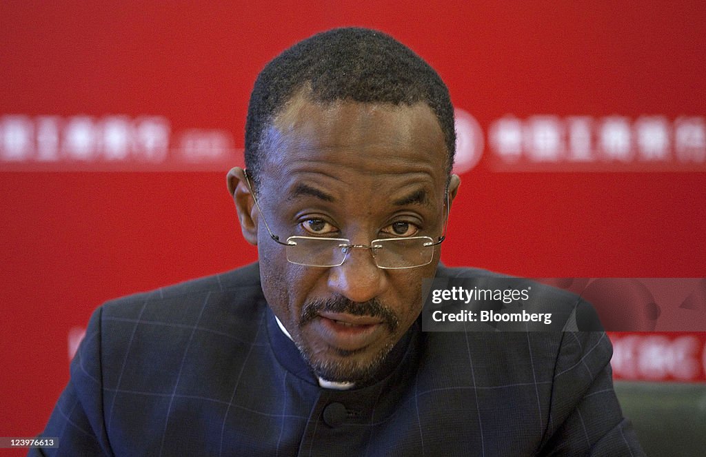 Governor Of Nigeria's Central Bank Lamido Sanusi Speaks At News Conference