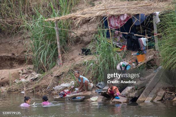 Karen and Burmese refugees who have fled fighting between the Myanmar army and insurgent groups since the February 2021 Coup by General Min Aung...