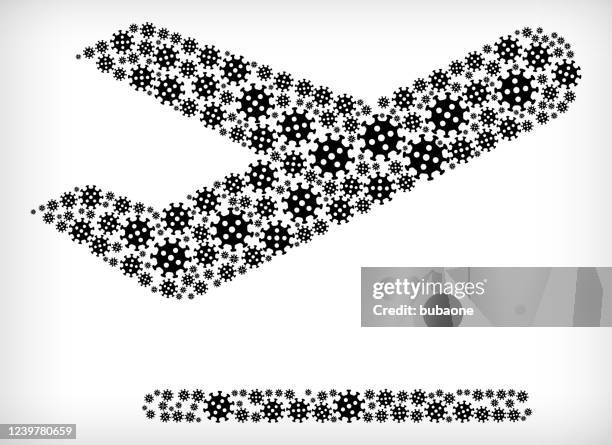 airplane flu coronavirus icon pattern - covid plane vector stock illustrations