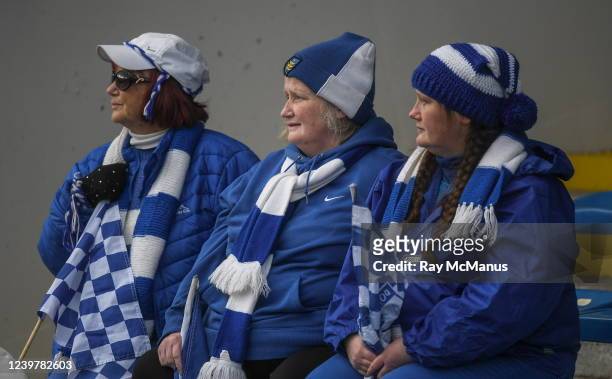 Tipperary , Ireland - 2 April 2022; Three Waterford supporters before the Allianz Hurling League Division 1 Final match between Cork and Waterford at...