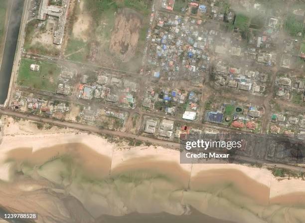 Maxar satellite imagery of the destruction from Cycclone Idai which hit Beira, Mozambique on March 15th, 2019. Please use: Satellite Image 2022 Maxar...