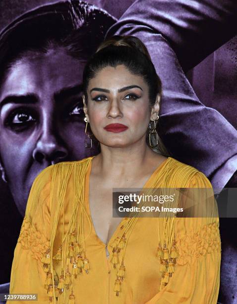 Bollywood actress Raveena Tandon seen during the launch of Imax Cinepolis theater in Navi Mumbai.