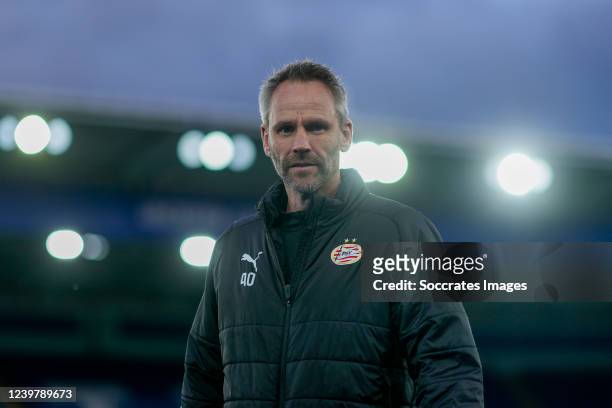 Andre Ooijer of PSV during the Training PSV in Leicester at the King Power Stadium on April 6, 2022 in Leicester United Kingdom