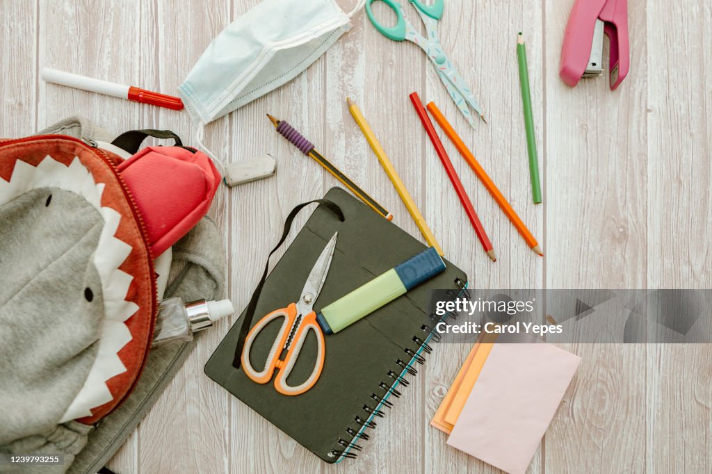 Back to school concept with pandemic covid