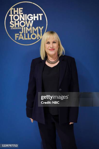 Episode 1631 -- Pictured: Actress Patricia Arquette poses backstage on Wednesday, April 6, 2022 --