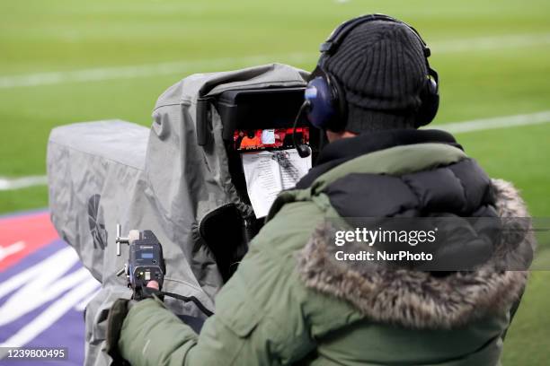 Camera operator during the Sky Bet Championship match between Middlesbrough and Fulham at the Riverside Stadium, Middlesbrough on Wednesday 6th April...