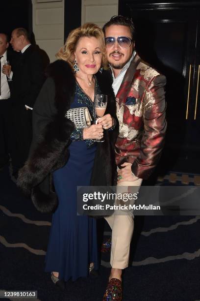 Nikki Haskell and Max Tucci attend Clive's Milestone Birthday Gala on April 6, 2022 at Cipriani South Street in New York City.