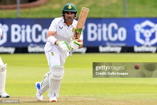 Dean Elgar of the Proteas during day 1 of the 2nd ICC WTC2 Betway Test match between South Africa and Bangladesh at St George's Park on April 08,...