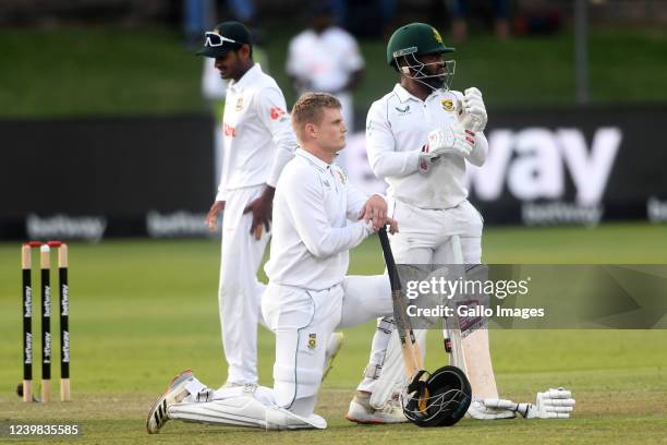 Ryan Rickelton of the Proteas during day 1 of the 2nd ICC WTC2 Betway Test match between South Africa and Bangladesh at St George's Park on April 08,...