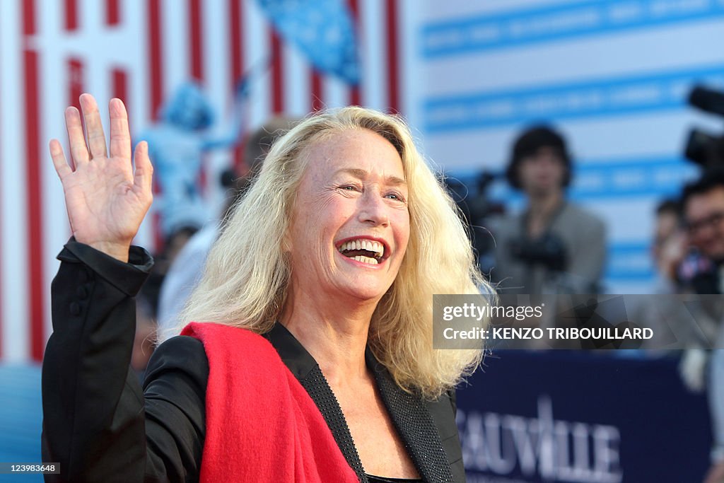 French actress Brigitte Fossey arrives f