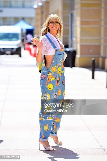 April 7: Heidi Klum is seen arriving for Americas for talent filming on April 7, 2022 in Los Angeles, California.