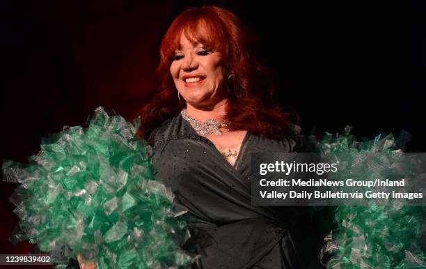 Los Angeles, CA Burlesque legend Kitten Natividad, of Los Angeles, performs during the Hollywood Burlesque Festival Friday night showcase at the...