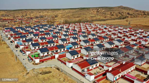 Photo taken on April 9, 2022 shows a rooftop photovoltaic power station in Zhangjiakou, Hebei Province, China.