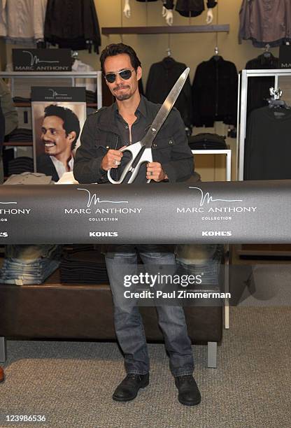 Marc Anthony launches his Signature Collection at Kohl's on September 7, 2011 in Jersey City, New Jersey.