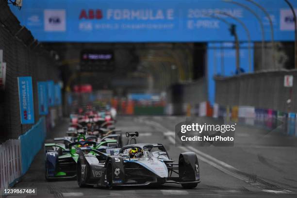 Stoffel Vandoorne of Mercedes-EQ Formula E Team drive his single-seater during free practice of Rome E-Prix, 3rd round of Formula E World...