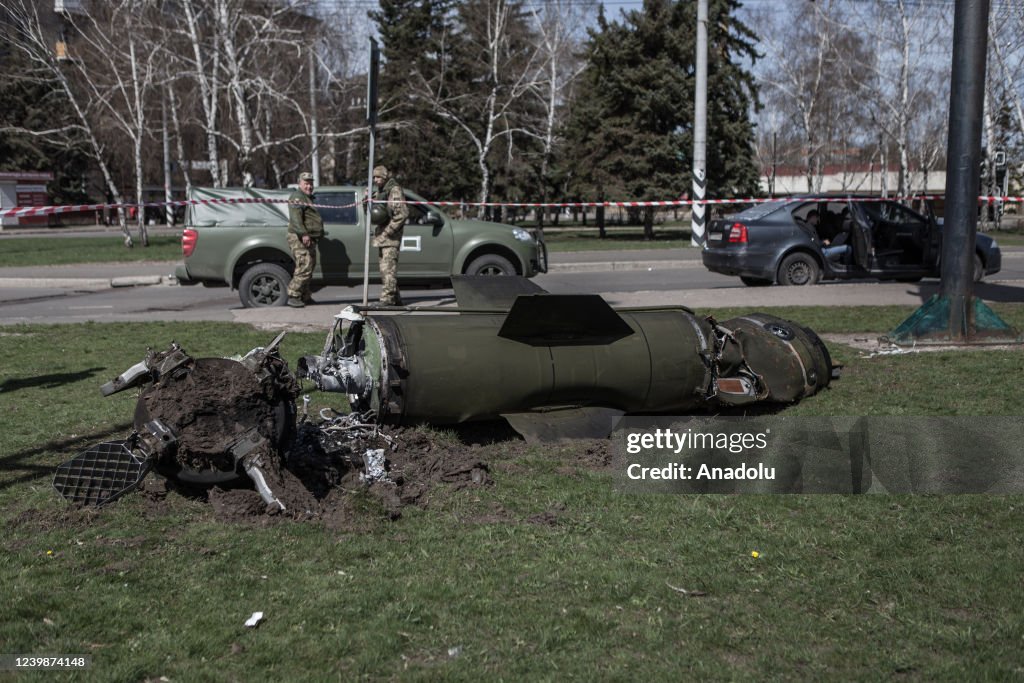 Russian missile strike on Kramatorsk railway station in Ukraine