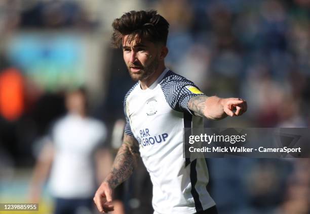 Preston North End's Sean Maguire during the Sky Bet Championship match between Preston North End and Queens Park Rangers at Deepdale on April 9, 2022...