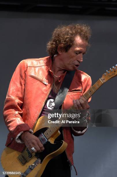 Keith Richards and The Rolling Stones perform during a press conference to announce "The Bigger Bang" world tour at the Julliard Music School May 10,...