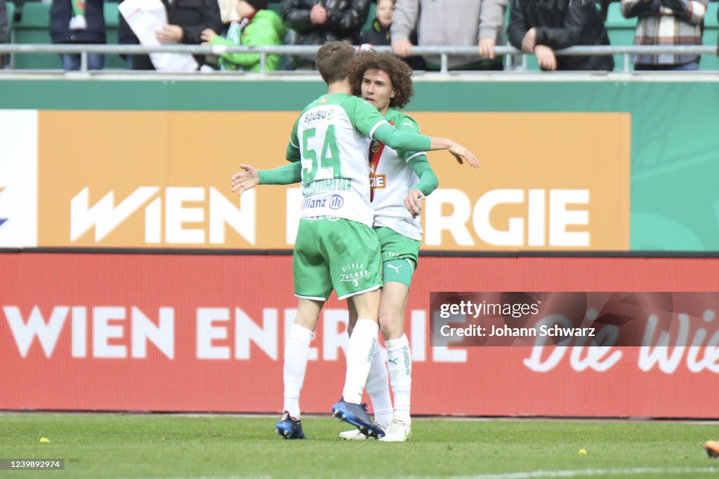 Pascal Fallmann Pascal Fallmann and Robert Ljubicic of Rapid celebrate their victory ...