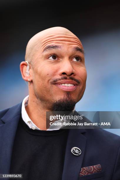 Former Netherlands and Manchester City footballer Nigel de Jong during the Premier League match between Manchester City and Liverpool at Etihad...