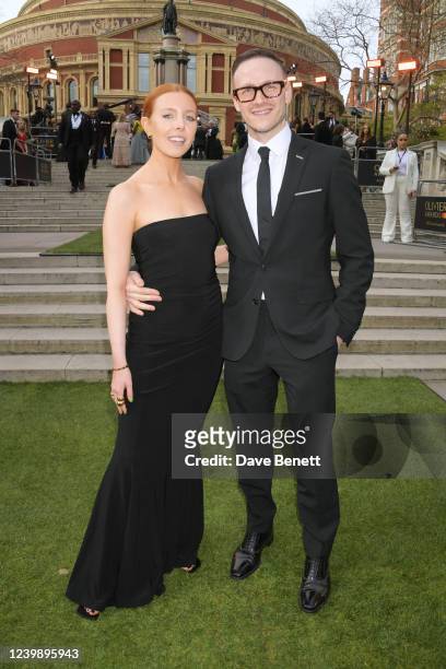 Stacey Dooley and Kevin Clifton attend The Olivier Awards 2022 with MasterCard at Royal Albert Hall on April 10, 2022 in London, England.