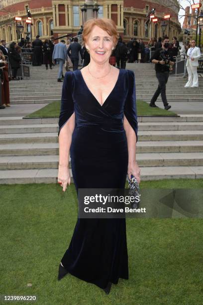 Fiona Shaw attends The Olivier Awards 2022 with MasterCard at Royal Albert Hall on April 10, 2022 in London, England.