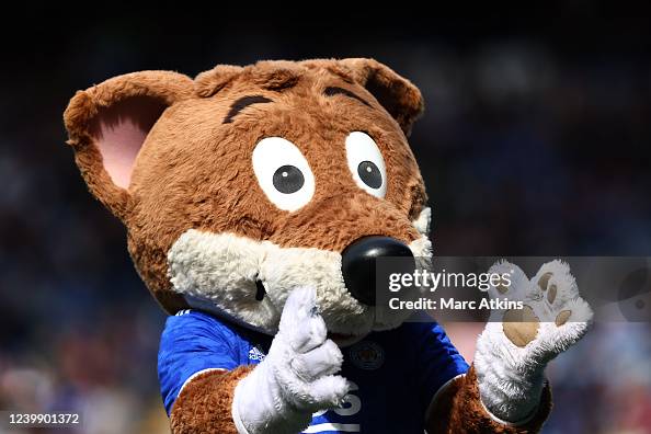 Filbert Fox the Leicester City club mascot during the Premier League ...
