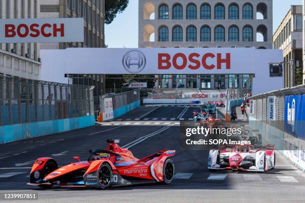 Oliver Rowland and SÃ©rgio Sette Camara compete during the Round 5 Race of the 2022 Rome E-Prix as part of ABB FIA Formula E World Championship 8...