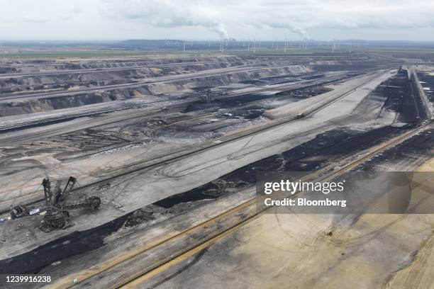 Bucket-wheel excavator at the Garzweiler open-cast lignite mine, operated by RWE AG, in Grevenbroich, Germany, on Friday, April 8, 2022. Germany's...