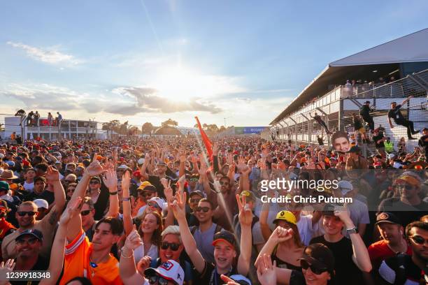 Fan atmosphere after the race at the 2022 Australian Formula 1 Grand Prix on 10th April 2022