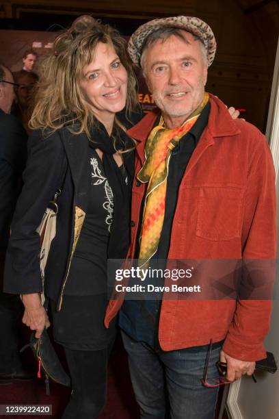 Martha Fiennes and Simon Finch attend a special screening of 'Operation Mincemeat', hosted by John Madden, at The Electric Cinema on April 11, 2022...