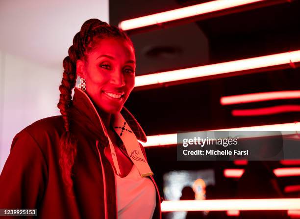 Legend, Lisa Leslie poses for a photo during the 2022 WNBA Draft on April 11, 2022 at Spring Studios in New York, New York. NOTE TO USER: User...
