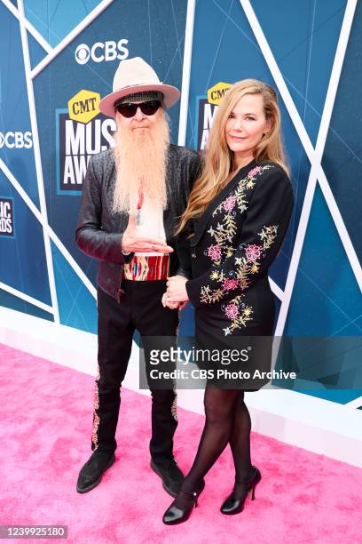 Billy Gibbons and Gilligan Stillwater arriving at the 2022 CMT Music Awards, broadcasting LIVE from Nashville on Monday, April 11 on the CBS...