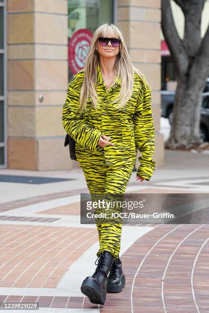 Heidi Klum is seen arriving to the 'America's Got Talent' Studios on April 11, 2022 in Los Angeles, California.
