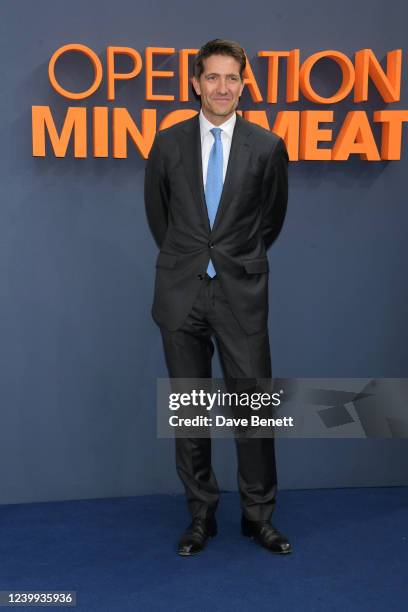 Producer Kris Thykier attends the UK Premiere of "Operation Mincemeat" at The Curzon Mayfair on April 12, 2022 in London, England.