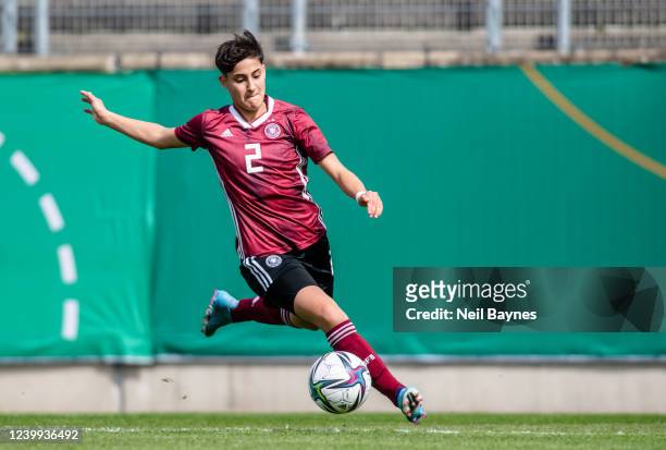 Dilara Acikgoez of Germany during a UEFA Women's Under-19 Championship Qualifier gamed between Finland U19 Women and Germany U19 Women at...