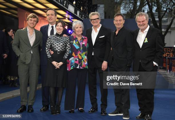 Johnny Flynn, Matthew Macfadyen, Kelly Macdonald, Dame Penelope Wilton, Colin Firth, Jason Isaacs and Director John Madden attend the UK Premiere of...