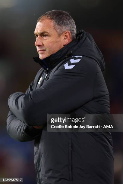 Paul Clement the assistant head coach / manager of Everton during the Premier League match between Burnley and Everton at Turf Moor on April 6, 2022...