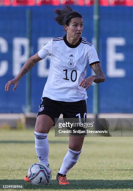 Dzsenifer Marozsan of Germany in action during the FIFA Women's World Cup 2023 Qualifier group H match between Serbia and Germany at at Sports Center...