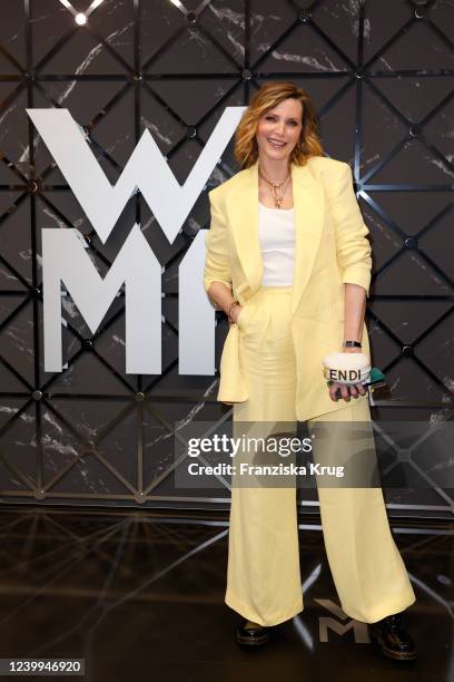 Nadja Auermann during the WMF world premiere at Haus der Kunst on April 12, 2022 in Munich, Germany.