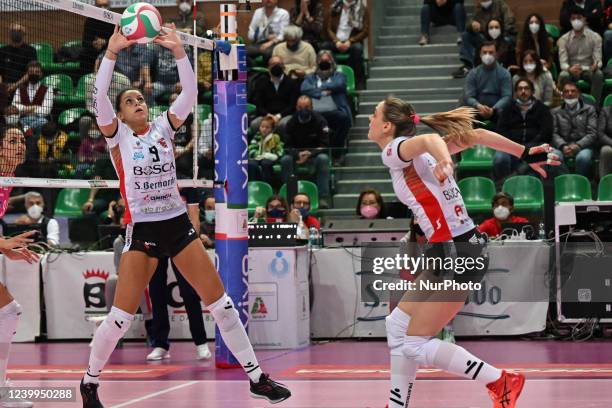 Agrifoglio Beatrice . Squarcini Federica during the Volleyball Italian Serie A1 Women match Play Off - Bosca S. Bernardo Cuneo vs Igor Gorgonzola...