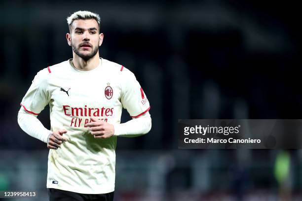 Theo Hernandez of Ac Milan looks on during the Serie A match between Torino Fc and Ac Milan. The match ends in a tie 0-0.