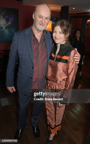 Tim McInnerny and Kelly Macdonald attend a special screening of Prime Video's "Ten Percent" at Picturehouse Central on April 13, 2022 in London,...