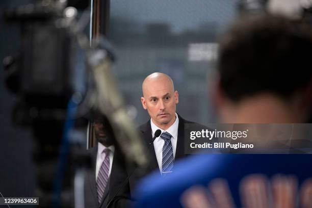 Grand Rapids Police Chief Eric Winstrom speaks at a press conference where video footage was released of the police shooting of Patrick Lyoya on...