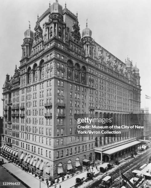 The Waldorf-Astoria Hotel on Fifth Avenue, between 33rd and 34th Streets, circa 1897. It was opened on 1st November 1897.
