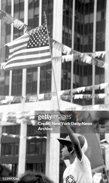 Almost 3,000 people jam into Columbus Circle for Italian Unity Day. Violence shattered the planned ceremonies before they got started when a man...