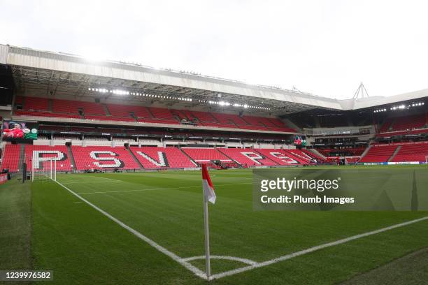 The Philips Stadium before the UEFA Conference League Quarter Final Leg Two match between PSV Eindhoven and Leicester City at The Philips Stadium on...