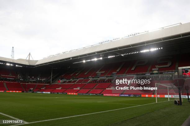 The Philips Stadium before the UEFA Conference League Quarter Final Leg Two match between PSV Eindhoven and Leicester City at The Philips Stadium on...