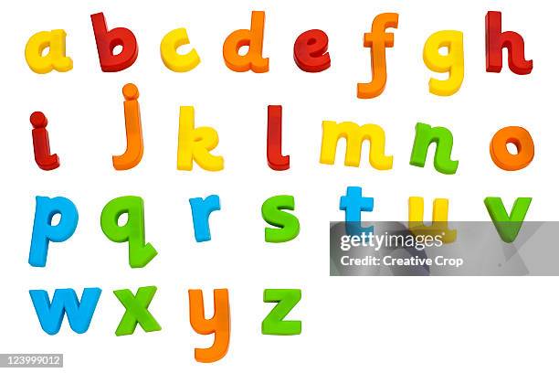 children's plastic magnetic alphabet letters - bokstavsmagnet bildbanksfoton och bilder