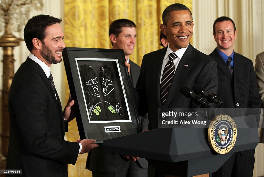 Obama Honors NASCAR Champion Jimmie Johnson At White House